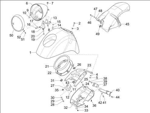 Logement roue - Garde boue