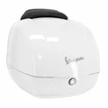 TOP CASE 36L AVEC DOSSERET ORIGINE PIAGGIO 125-300 VESPA GTS 2022> BLANC INNOCENTE BR - CM273375-