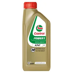 HUILE MOTEUR 2 TEMPS CASTROL A747 (1 L) COMPETITION SEMI-SYNTHETIQUE (A BASE D'HUILE DE RICIN)