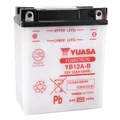 BATTERIE 12V 12,6 Ah YB12A-B YUASA YUMICRON AVEC ENTRETIEN  (Lg134xL80xH160mm)