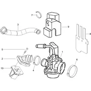 Carburateur complet - Raccord d'admission