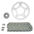 KIT CHAINE ADAPTABLE SUZUKI 650 SV N 1999>2010  525  15x45  (DIAM COURONNE 87/110/10.5)  (DEMULTIPLICATION ORIGINE)  -AFAM-