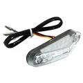 FEU ARRIERE 50 A BOITE/MOTO TRIANGLE TRANSPARENT A LEDS (6 LEDS ROUGES) (HOMOLOGUE CE)  -REPLAY-
