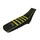 HOUSSE DE SELLE 50 A BOITE KRM PRO RIDE POUR DERBI 50 SENDA 2018>/GILERA 50 SMT, RCR 2018>/APRILIA 50 SX, RX 2018> NOIR/JAUNE