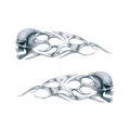STICKER LETHAL THREAT SKULL CHROME (70x110mm)  (LT55012)