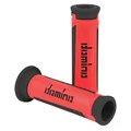 REVETEMENT POIGNEE DOMINO MOTO ON ROAD A350 ROUGE/NOIR OPEN END 120mm (PAIRE)