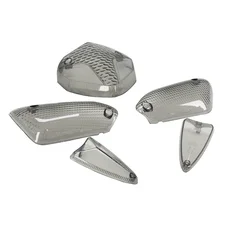 CABOCHON FEU ARRIERE/CLIGNOTANTS SCOOT ADAPTABLE MBK 50 NITRO 2013> / YAMAHA 50 AEROX 2013> AV/AR FUME (KIT 5 PIECES) -P2R