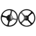 WHEEL SET 16" FOR PIAGGIO 50 CIAO, BRAVO, SI - Black (PAIR)  -SELECTION P2R-