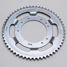 COURONNE CYCLO ADAPTABLE MBK 51 ROUE ALU GRIMECA 56 DTS (ALESAGE 98 mm) 10 TROUS ARGENT  -SELECTION P2R-