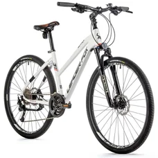 VELO MUSCULAIRE VTC 28 LEADER FOX SUMAVA FEMME BLANC MAT 9V CADRE 16,5 POUCES (TAILLE ADULTE 160 à 168 cm)