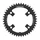 CHAINRING FOR GRAVEL BIKE - 4 Arms Ø123 FOR CAMPAGNOLO EKAR STRONGLIGHT CT2 Single 44 teeth BLACK 13 Speed.