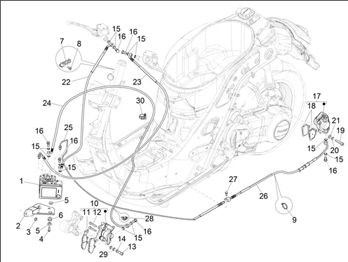 Tuyaus du freins - Etriers de frein (ABS)