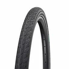 TYRE FOR URBAN/TREKKING BIKE - 700 X 35 SCHWALBE DELTA CRUISER PLUS BLACK RIGID   (35-622) REFLECTIVE -  REINFORCED GREEN GUARD
