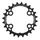 CHAINRING FOR MTB 24T. Ø 64 2X11 "INNER" BLACK STRONGLIGHT -4 ARMS- XT M8000/SLX M7000 NON THREADED