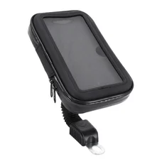 SMARTPHONE HOLDER - UNIVERSAL KIT WITH BRACKET ON HANDLEBAR or MIRROR LEG  - Size L (15,5 x 8,5 cm)  -P2R-
