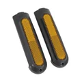 CACHE VIS DE ROUE ARRIERE POUR TROTTINETTE XIAOMI MI 4 PRO NOIR (CATADIOPTRE ORANGE) (VENDU PAR 2)   -SELECTION P2R-