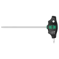 CLE TORX MANCHE EN T WERA 467 HF T30x200mm NOIR/VERT (VENDU A L'UNITE)  -MARQUE ALLEMANDE POUR LES ATELIERS-
