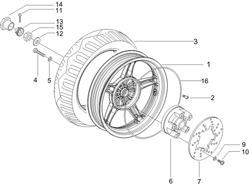 Roue arrière