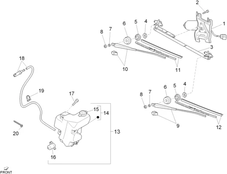 Essuie-glaces avant et arrière