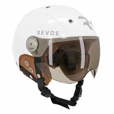 CASQUE VELO ADULTE REVOE PREMIUM URBAIN/CITY BLANC SKY TAILLE 55-56 VISIERE REGLABLE, PROTECTION OREILLE AMOVIBLE (VENDU EN BOITE) COMPATIBLE EBIKE ET TROTTINETTE - HOMOLOGATION EN1078+A1