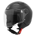 CASQUE ENFANT JET MPH PLAY SIMPLE ECRAN UNI NOIR MAT  YXL  (55 à 56 cm) (ECE 22.06)