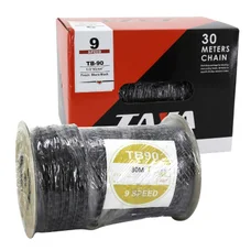 CHAINE VELO  9V. ROUTE/VTT  NOIR ROULEAU DE 30M (AVEC 30 CONNECTEURS)
