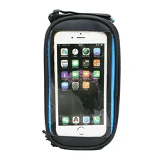 SMARTPHONE BAG FOR BICYCLE -ON TOP TUBE OR STEM - VELCRO TAPE FASTENING (19.5x10x9cm)
