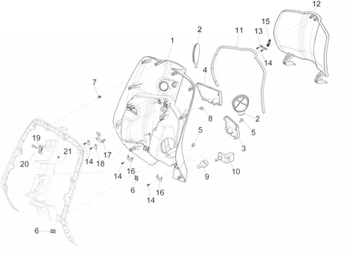 Coffre avant - Contre-tablier
