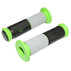REVETEMENT POIGNEE REPLAY SCOOT 3D NOIR/ARGENT/VERT OPEN END livré avec cache 125mm (PAIRE) -QUALITE PREMIUM MADE IN TAIWAN-  (OFFRE LIMITEE)
