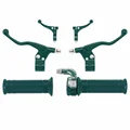 KIT POIGNEE/LEVIER CYCLO TARGA MINI METAL VERT FONCE  -SELECTION P2R-