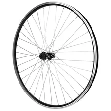 WHEEL FOR TREKKING BIKE- 700X35 REAR P2R -ALUMINIUM BLACK DOUBLE-WALLED- ALUMINIUM HUB - QUICK RELEASE- CASSETTE 9/8 Speed