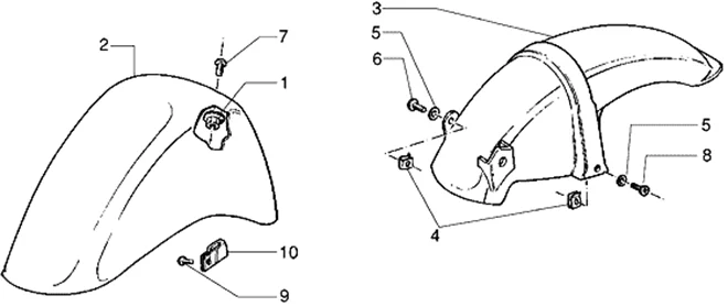 Garde boue av. et ar.