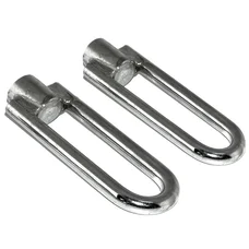 FOOTREST FOR MOPED  (FOR PILOT) U SHAPED PLAIN - CHROME STEEL FOR PEUGEOT 103/MBK 51 (PAIR)-SELECTION P2R-