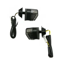 CLIGNOTANT MOTO AVOC MINI 3RS 3 LEDS BASE ABS FUME/NOIR (L 38mm / H 25mm / L 26mm) (PAIRE) (MONTAGE IDEAL MP3) (HOMOLOGUE CE) (PAIRE)