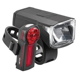 ECLAIRAGE VELO USB KIT TRELOCK LS440 ET LS740 VECTOR VISIBILITE 60m 40 LUX (AUTONOMIE AVANT 12H/ARRIERE 10H) NOIR - VU A 3500m / 500m