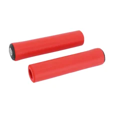 POIGNEE CITY/VTT BIKE RIBBON SILICONE SOFT ROUGE 22mm L 130mm (PAIRE)