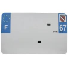 PLASTIC STRIP FOR BLANK PVC LICENSE PLATE (MOTORBIKE FORMAT 210X130)-DEPT 67/EUROPE (SOLD PER UNIT)
