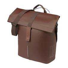 SACOCHE ARRIERE VELO LATERALE SAC BANDOULIERE BASIL CITY SHOPPER MARRON DROIT/GAUCHE 14/16L FIXATION MIK STUDS POUR PORTE BAGAGE