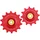 GALET DERAILLEUR TRIPEAK 12-14 DENTS ROULEMENT G5 CERAMIQUE POUR SHIMANO RD91xx/80xx/70xx 12V. ROUGE (4 RONDELLES DURACE/4 RONDELLES ULTEGRA ,105) (BLISTER DE 2)