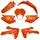 FAIRINGS/BODY PARTS FOR 50c MOTORBIKE  RIEJU 50 MRT 2009>, MRT ENDURO 2009>, MRT PRO 2009>, MRT SM 2009> GLOSS ORANGE (KIT 7 PARTS)
