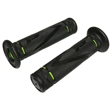 GRIP - PROGRIP ON ROAD 838 DUAL DENSITY - OPEN END BLACK/GREEN Long 122mm (PAIR)