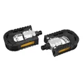 FLAT PEDAL - FOR URBAN BIKE - ALUMINIUM - FOLDABLE - BLACK/SiLVER  9/16 (PAIR ON CARD