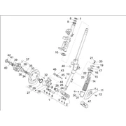 Fourche/tube direction - Ensemble butée dir.