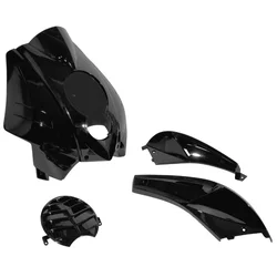 FAIRINGS/BODY PARTS FOR SCOOT  PEUGEOT 50 LUDIX -(FOR TRIANGLE SHAPED SPEEDOMETER) BLACK GLOSS  (5 PARTS KIT)