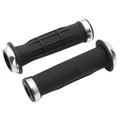 GRIP- REPLAY "On road" MICROTECH II BLACK/SILVER - CLOSED END (Pair)