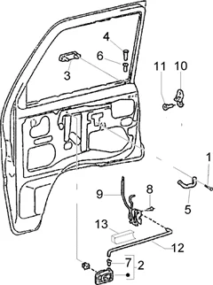 Serrure et poignÚe porte av.