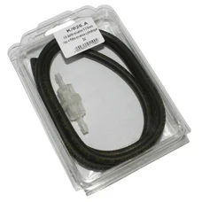 FUEL HOSE KIT 5x8  BLACK + CYLINDRIC FUEL FILTER Ø 6 (1M) (MADE IN FRANCE)