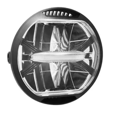 PHARE/OPTIQUE MOTO KOSO THUNDERBOLT II DIAM 170 mm PROFONDEUR 86 mm A LED NOIR  (HOMOLOGUE CE)