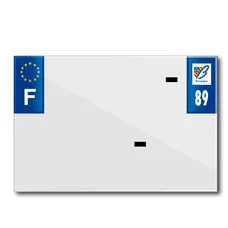 PLASTIC STRIP FOR PVC LICENSE PLATE WITH BUSINESS NAME (MOTORBIKE FORMAT 210X145)-DEPT 89/EUROPE (SOLD PER UNIT)