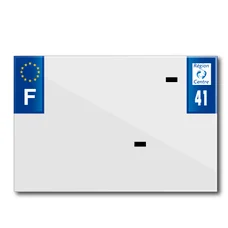 PLASTIC STRIP FOR PVC LICENSE PLATE WITH BUSINESS NAME (MOTORBIKE FORMAT 210X145)-DEPT 41/EUROPE (SOLD PER UNIT)